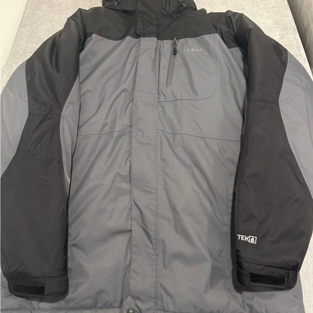 L.L. Bean Tek Jacket in Charcoal and Black